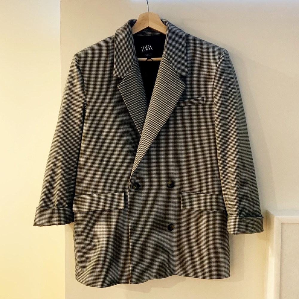 Zara Gingham Blazer
